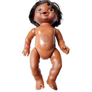 Baby Alive Wets N Wiggles Doll African American Girl Laughs Kicks Drinks 2010